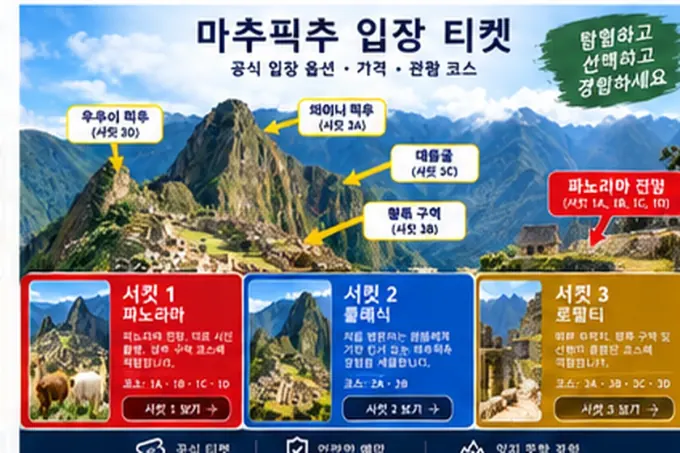 마추픽추입장권: 입장료및공식코스